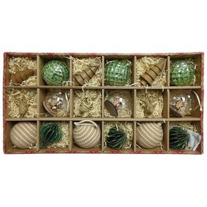Member's Mark 18-Count Keepsake Ornament Collection - Festive Greens